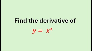 Derivative of x to the x [upl. by Nelleus]