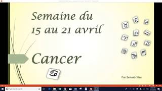 Prévisions du Cancer du 15 au 21 avril 2019 [upl. by Acinoryt]