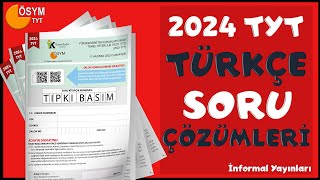 2024 TYT TÜRKÇE SORU ÇÖZÜMLERİ  ösym tyt2024 tyttürkçe [upl. by Munshi358]