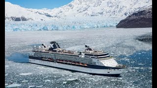 Hubbard Glacier Alaska  Viewed from Westerdam Neptune Suite 7074 on Holland America [upl. by Ayel507]