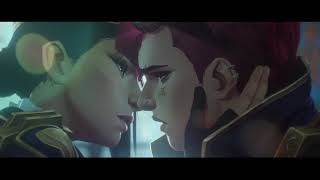 VI AND CAITLYN FULL KISS SCENE  ARCANE SEASON 2 EPISODE 3 [upl. by Eittak]