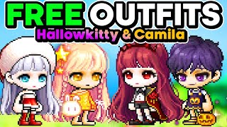 Best FREE Outfits From Hallowkitty and Camila Fashion Week MapleStory [upl. by Anirret]