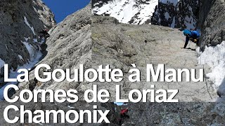 La Goulotte à Manu Cornes de Loriaz Aiguilles Rouges ChamonixMontBlanc montagne alpinisme [upl. by Eidas384]