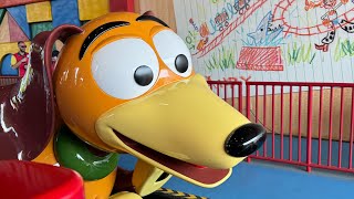 Slinky Dog Dash  Front row POV  Disneys Hollywood Studios [upl. by Malia]