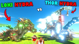 THOR HYDRA vs LOKI HYDRA in Animal Revolt Battle Simulator [upl. by Robbi]