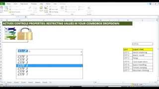 MS Excel ActiveX Preventing other values being entered into a combobox dropdown list [upl. by Greerson]