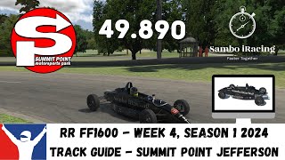 iRacing FF1600 Summit Point Jefferson Circuit  49890  Week 4 S1  Track Guide Tips amp Tricks [upl. by Acilgna351]