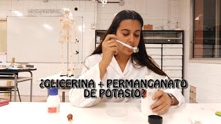 ¿GLICERINA  PERMANGANATO DE POTASIO [upl. by Ycam]