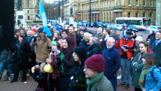 Glasgow sings Fields of Athenry at Thatcher death party 2013 [upl. by Deedahs835]