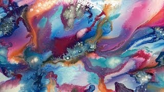 Acrylic Abstract Art Painting Ideas Fluid Paint Techniques Examples [upl. by Echikson]