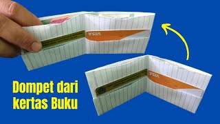 Tutorial Cara Membuat Dompet dari Kertas Buku  Ide Kreatif Barang Bekas [upl. by Aleris]