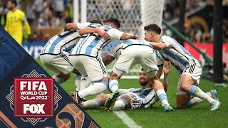 Lionel Messi scores first World Cup final goal for Argentina  2022 FIFA World Cup [upl. by Ainnek921]