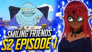 GAMERS VS CORPORATIONS  Smiling Friends Episode 1 Reaction S2 [upl. by Arratal710]