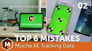 Top 6 Mocha Problems in Adobe After Effects Track Data Mistakes [upl. by Milli]