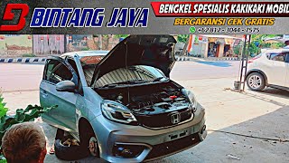 RACK STEER HONDA BRIO  KAKIKAKI MOBIL BUNYI  BENGKEL KAKIKAKI MOBIL  RACK STEER BUNYI GEMBLODAK [upl. by Haye]