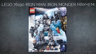 LEGO 76190 Iron Man Iron Monger Mayhem ASMR Unboxing Build ASMR LEGO UNBOXING [upl. by Iru]