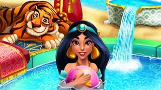 Disney Princess Jasmine Swimming Pool  Disney Aladdin Movie Game [upl. by Idas]