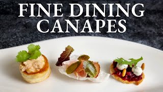 My Favorite New Years Eve Canapes  Fine Dining Finger Food [upl. by Rabbaj]