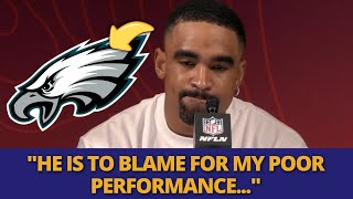 URGENT BLAME FOR JALEN HURTS SLIP IN PERFORMANCE IS NAMED FIRING MAY HAPPEN EAGLES NEWS [upl. by Jezabel]