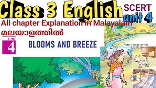 Blooms And Breeze class 3 English unit 4 chapter Explanations in Malayalam SCERT newtextbook [upl. by Barbabas428]