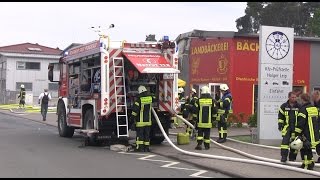 Millionenschaden bei Brand einer Bäckerei in Pfungstadt 80 Feuerwehrleute im Einsatz [upl. by Mercola]