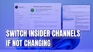 Windows 11 Insider Preview Channels SwitchChange If not changing amp disabled [upl. by Dee420]