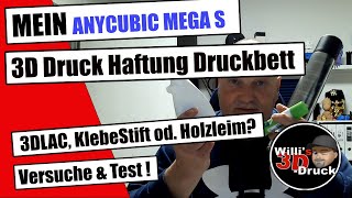 3D Druck Druckbetthaftung 3dlac Sprühkleber Klebe Stift od doch Holzleim der Test [upl. by Friedly]