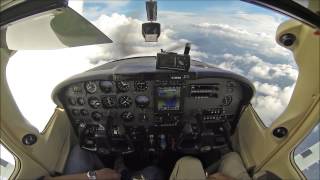 Cessna Skylane at 19000ft  cockpit video  must see [upl. by Ycnan]