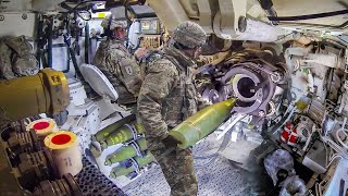 Inside US Monstrously Powerful Paladin Howitzer Loading amp Firing Massive Rounds [upl. by Ogilvy361]