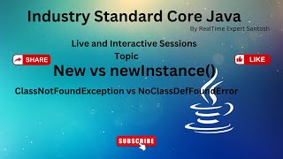 new vs newInstance and ClassNotFoundException vs NoClassDefFoundErrorJava TutorialFull Stack Java [upl. by Acinnor]