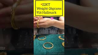 26 grams gold bracelet design gold goldaccessorie goldjewellery bangles [upl. by Latsyrk]