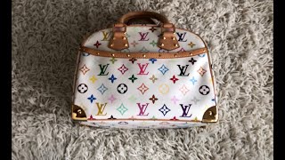 Vintage Louis Vuitton UNBOXING Trouville Multicolor Murakami Collection  Rebag [upl. by Alda]