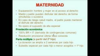 umh1909 201213 Lec004 Subsidio por Maternidad 13 [upl. by Ehgit]