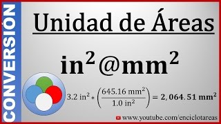 Convertir de Pulgadas Cuadradas a Milímetros Cuadrados in2 a mm2 [upl. by Acenom]