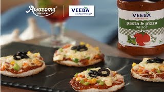 Mini Pizza Bites with Veeba Pasta amp Pizza Sauce  Awesome Sauce India [upl. by Gaby195]