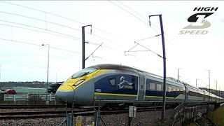 High Speed Trains on HS1  Eurostars and Javelins 186mph [upl. by Baugh]