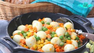 CREAMY MIXED VEGETABLES WITH QUAIL EGGS [upl. by Namaan]