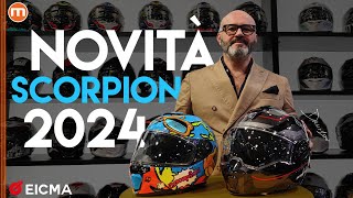 Scorpion EXOTech Evo Pro e Scorpion EXO JNR Air  LUnboxing delle novità 2024 live da Eicma 2023 [upl. by Ramilahs85]