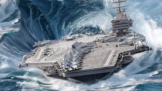 Worlds Largest Aircraft Carrier ROCKED By Deadly Storm Then This Happened [upl. by Nagiem297]