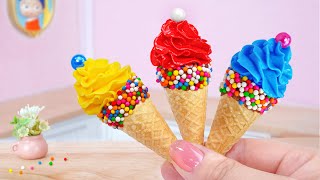 Ice Cream Making🍦Best Miniature Chocolate Ice Cream Cone Recipe 🍫 Mini Cakes Compilation [upl. by Avenej]