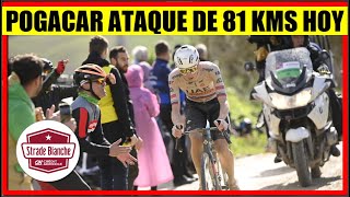 RESUMEN STRADE BIANCHE 2024 Tadej POGACAR EXHIBICION BRUTAL ATACA a 81 KMS [upl. by Sheila]