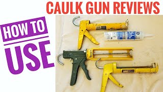 Dripless Caulk Gun Review and How To Use Contractor Ratchet drive Caulk Gun 10Ounce Cartridge [upl. by Gomer]