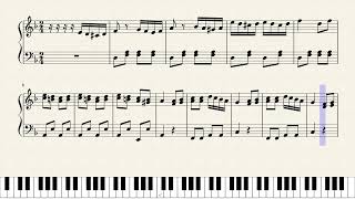 Turkish March Easy – Music sheet for solo piano [upl. by Suoiluj]