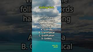 Spelling Time 484 spelling englishlearning englishvocabulary questions quiz [upl. by Bostow625]