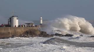 Ex Hurricane Ophelia Batter Porthcawl Pier [upl. by Chev]