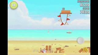 Angry Birds Rio Level 9 59 Beach Volley 3 Star Walkthrough [upl. by Atinrehs]