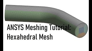 ANSYS Meshing Tutorial How to Make Structured Hexahedral Mesh for Pipe [upl. by Atsuj91]