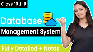 Database Management System DBMS Class 10 Code 402  Class 10 Information Technology [upl. by Jar]