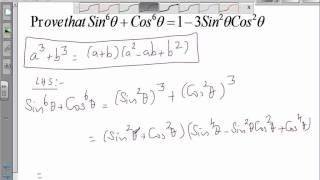 Prove that Sin6xCos6x  1  3Sin2xCos2x [upl. by Ahtrim]