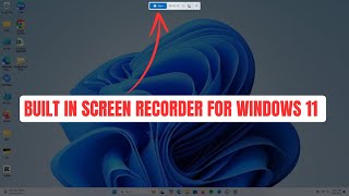 How To Screen Record with Inbuilt Screen Recorder On Windows 11  Free Screen recording [upl. by Ahsela]